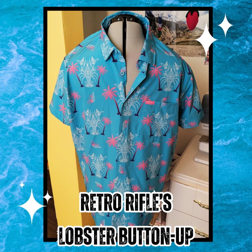 .✦ SUPER UNIQUE Retro Rifle's Lobster Button-down✦.